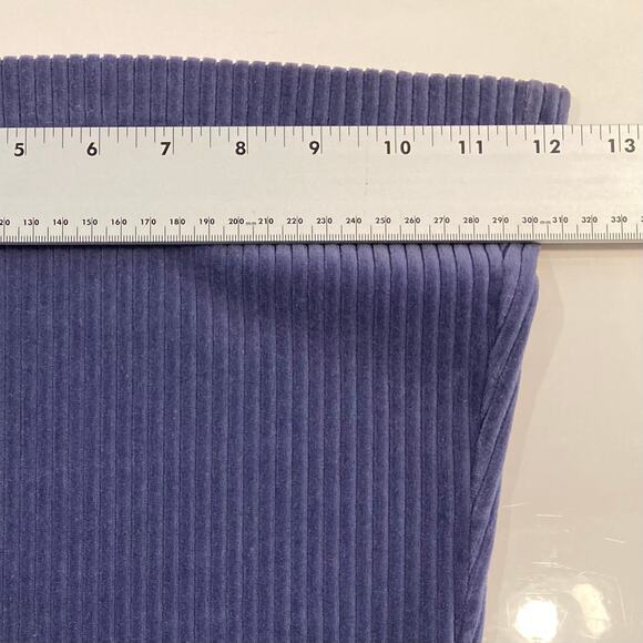 AERIE Pants L Blue Corduroy Flare Wide Stretch Pull-Up - Picture 13 of 14